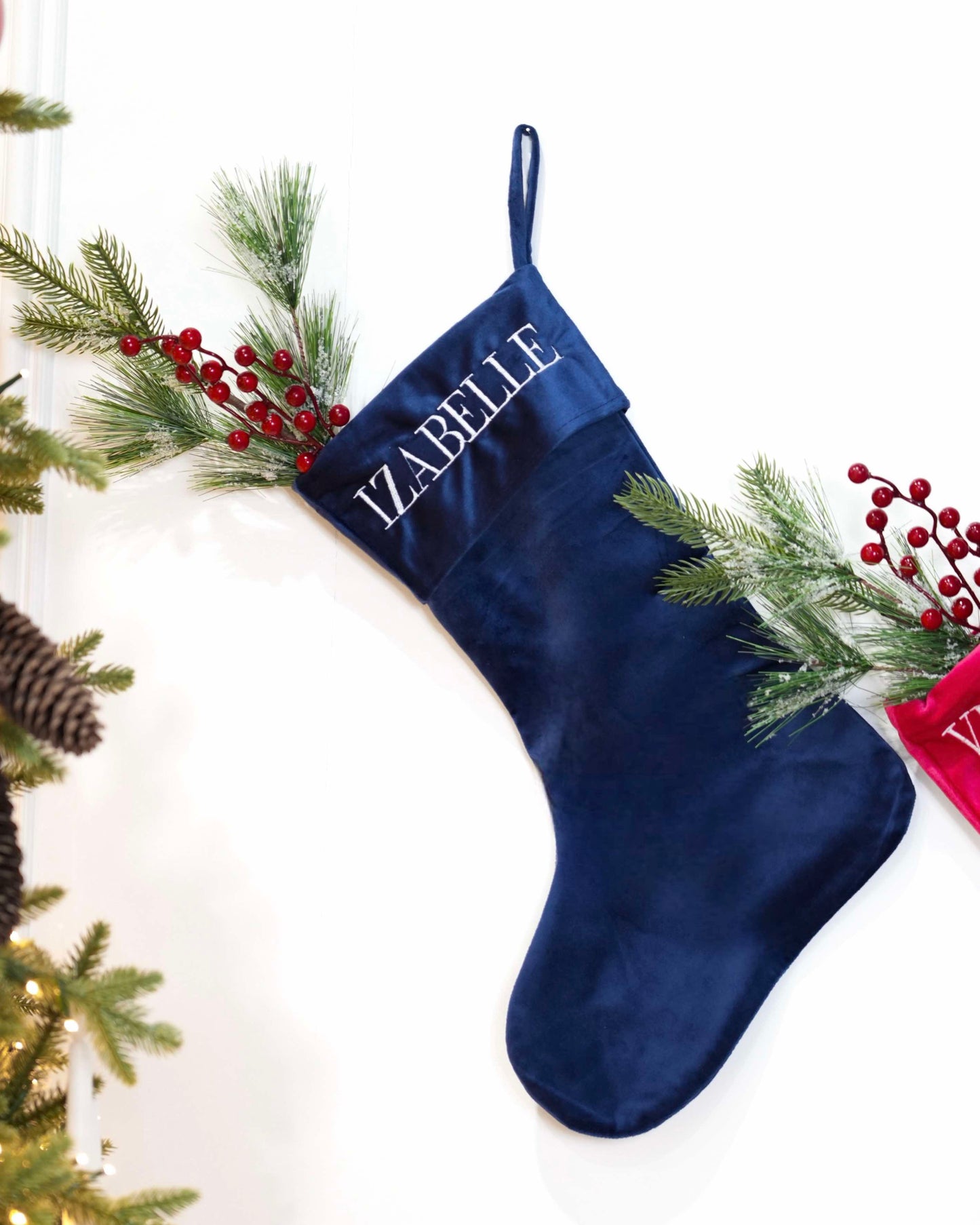 Velvet Christmas Stocking