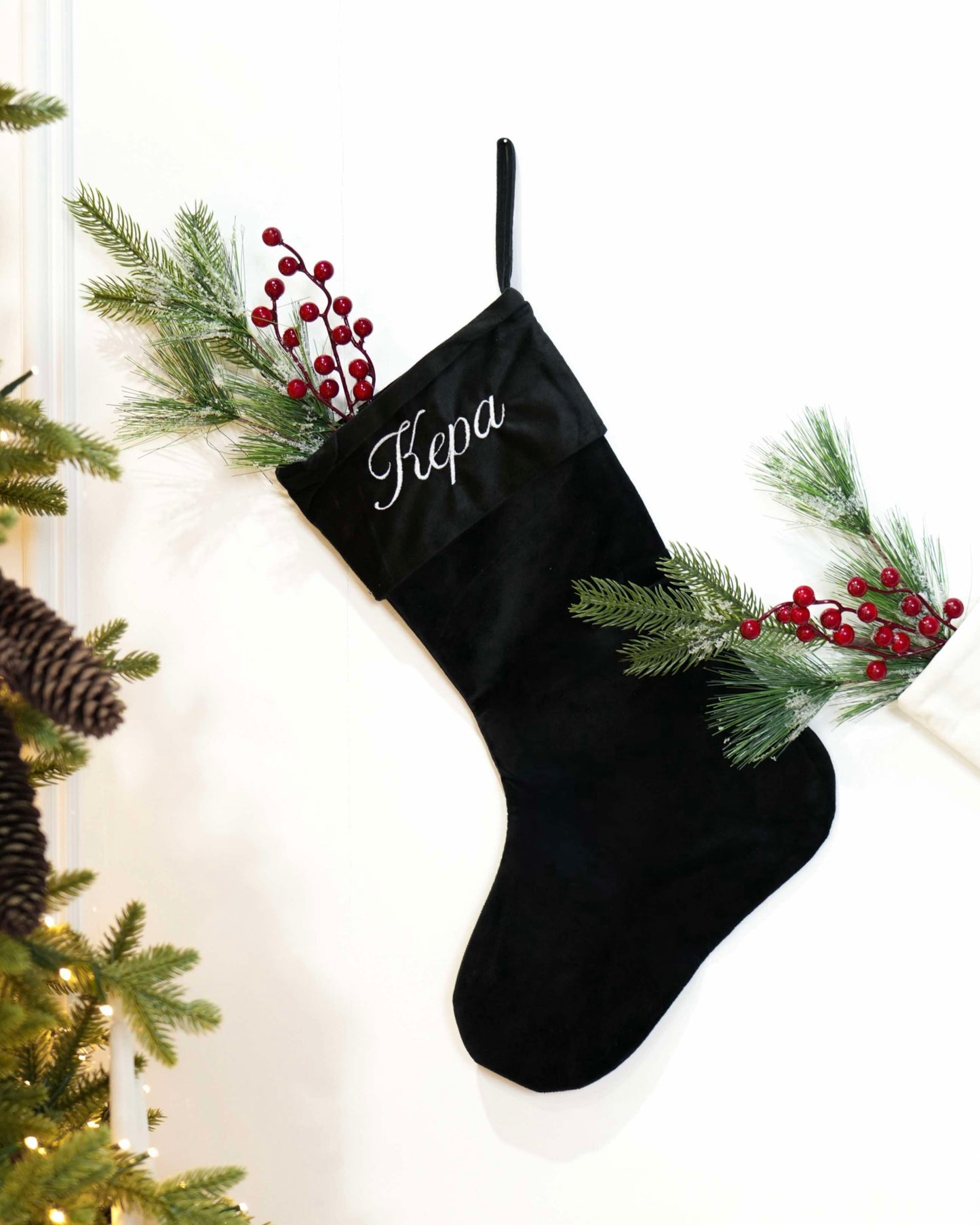 Velvet Christmas Stocking