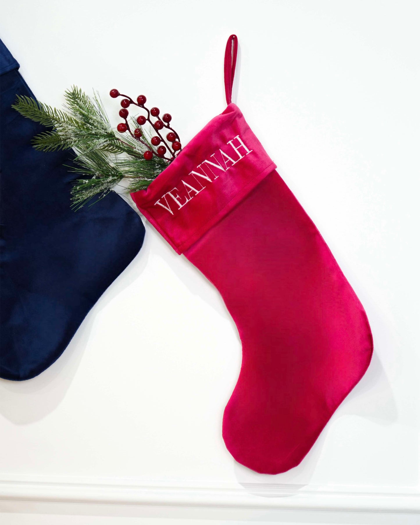 Velvet Christmas Stocking