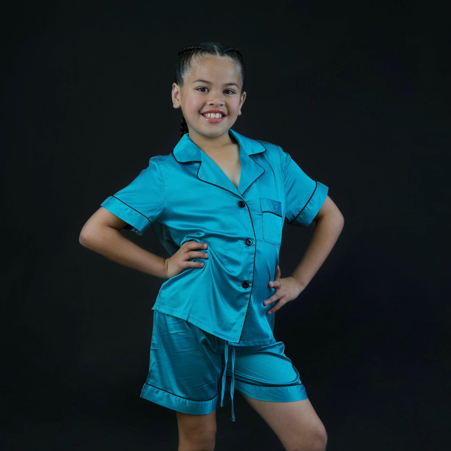 Clearance Mini Turquoise Satin Set