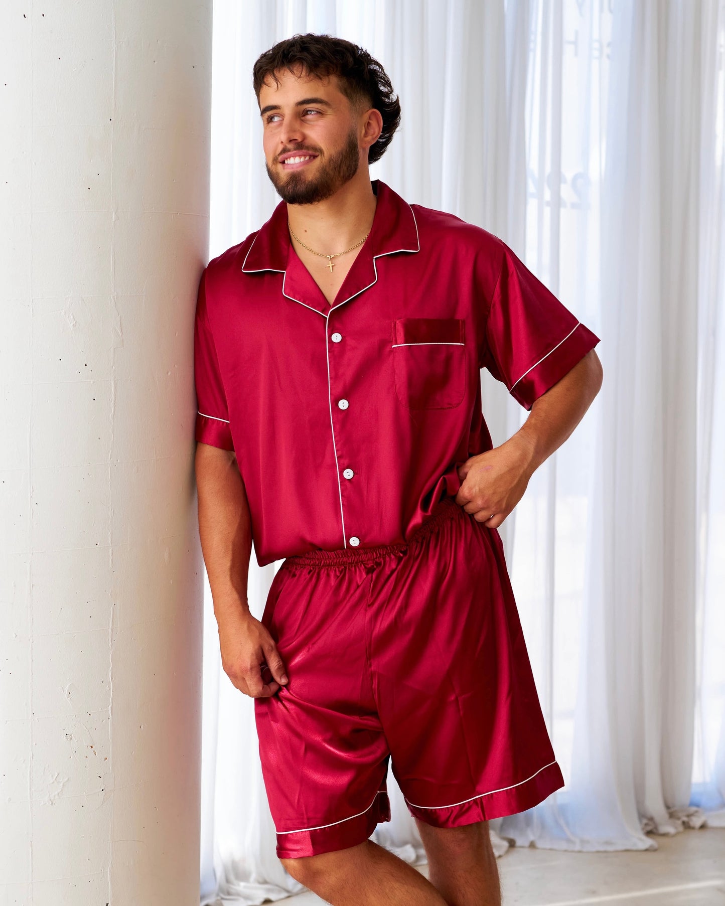 Mens Satin Set