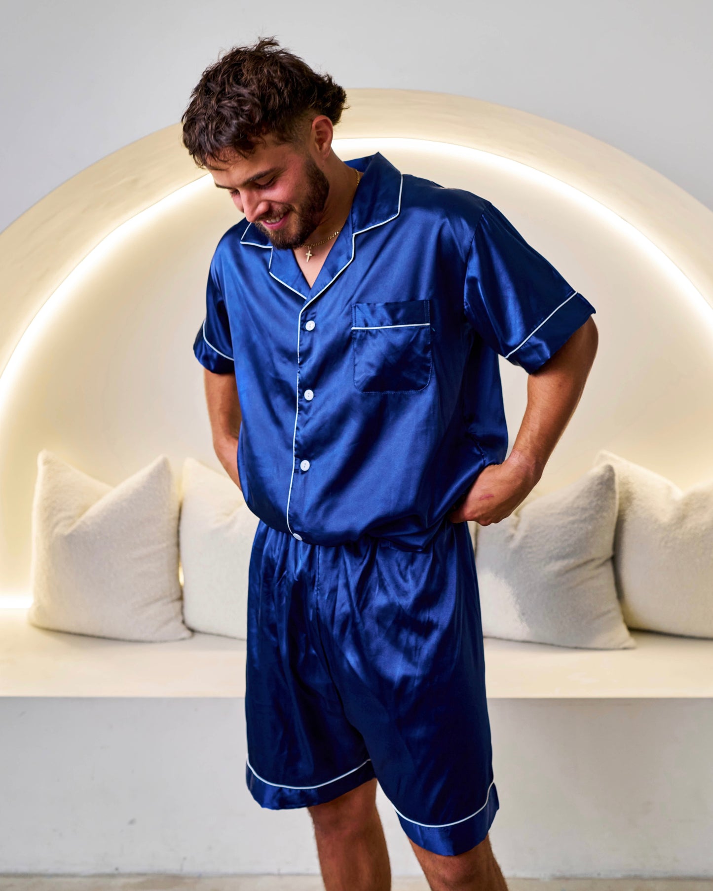 Mens Satin Set