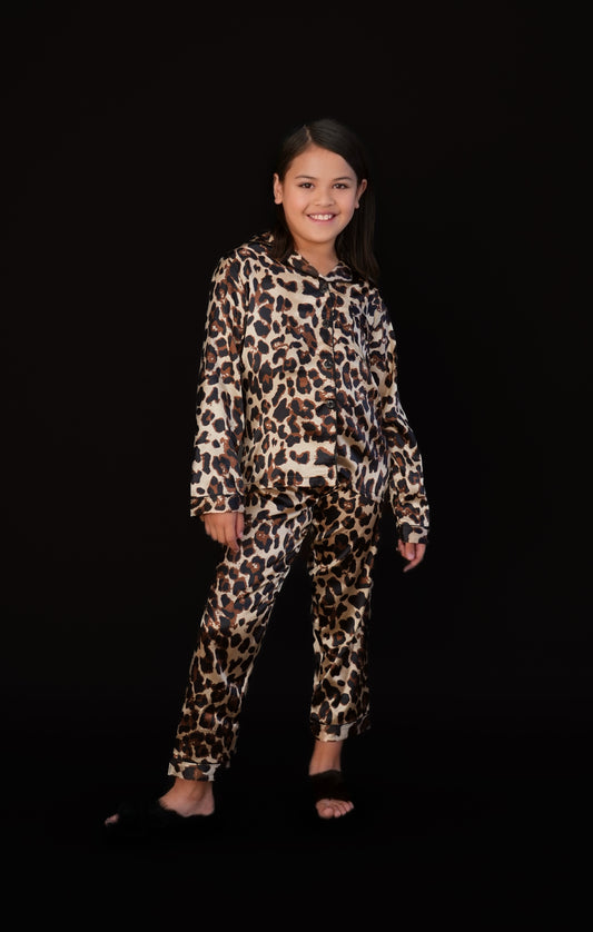 Clearance Kids Long Wild Satin Set